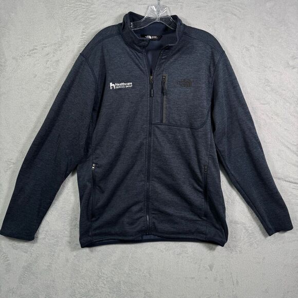 The North Face Jacket Mens L Navy Blue Full Zip Skyline Fleece Embroidered Logo - Picture 2 of 12